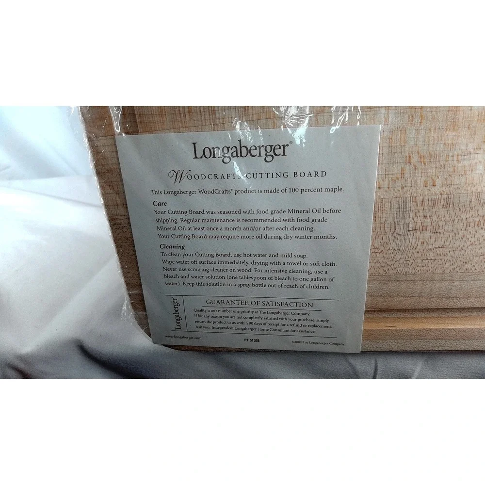 Longaberger American Valor U.S. Army Strong Woodcrafts Maple Cutting Board - NEW